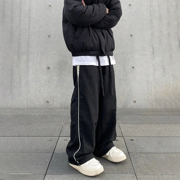 Baggy Pants for Men Parachute Vintage Oversize Joggers Harajuku Streetwear Sweatpants Black Wide Leg Trousers Male